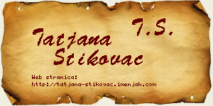 Tatjana Štikovac vizit kartica